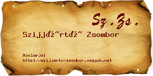 Szijjártó Zsombor névjegykártya