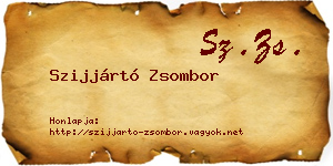 Szijjártó Zsombor névjegykártya